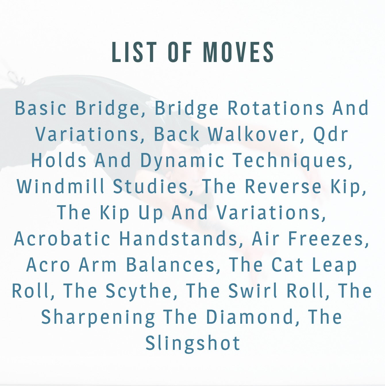 Acrobatic Floor Tricks Program