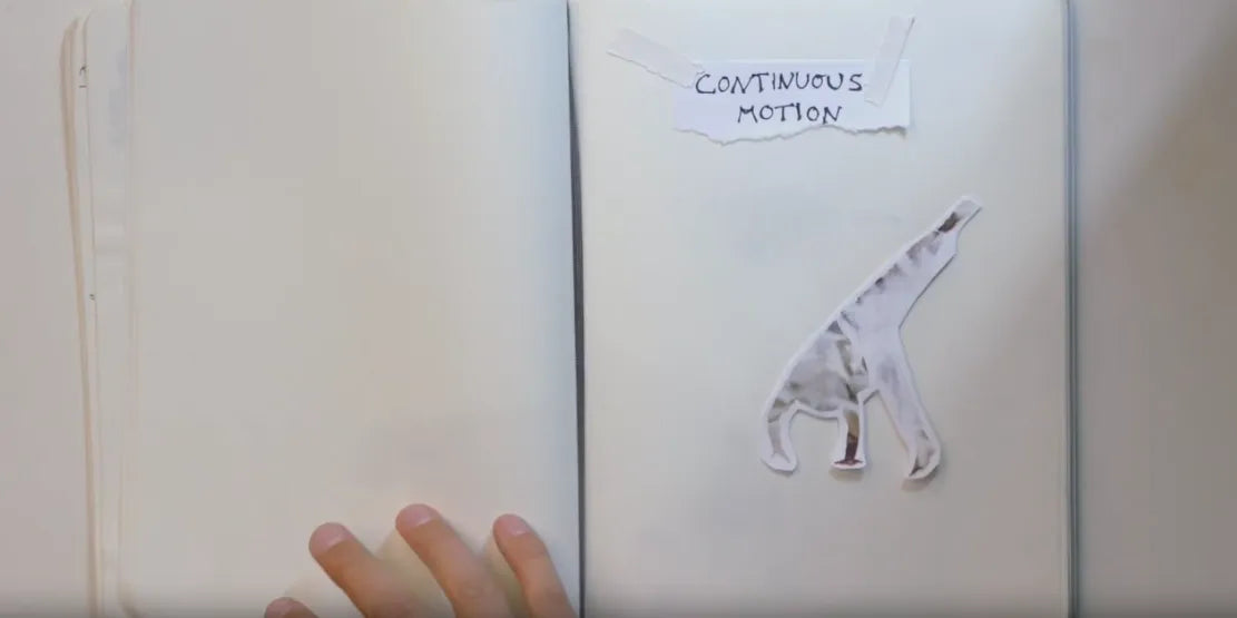 Notebook page labelled Continuous Motion